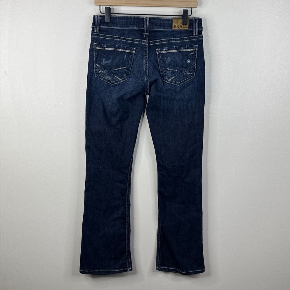 BKE Sabrina Low Rise Bootcut Jeans 26 Dark Wash Stretch Denim Western Y2K Slim - Picture 7 of 10